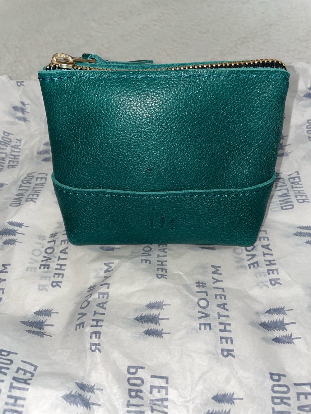 Portland Leather Chelsea Pouch-Sea Glass